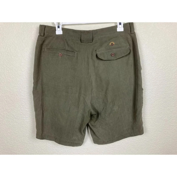 Tommy Bahama Green Silk Shorts Size 34 - Picture 7 of 8